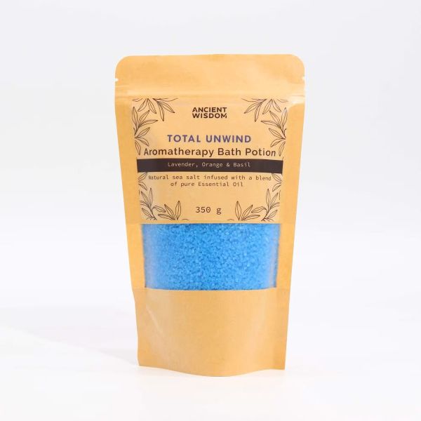 Aromatherapy Bath Potion in Kraft Bag 350g - Total Unwind