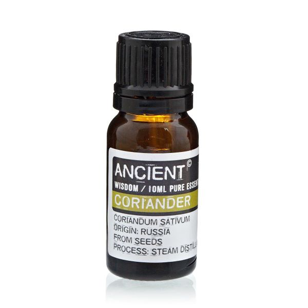 Steam-distilled coriander oil with spicy herbal aroma