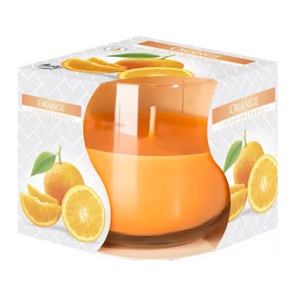 Scented Glass Jar Candle - Orange