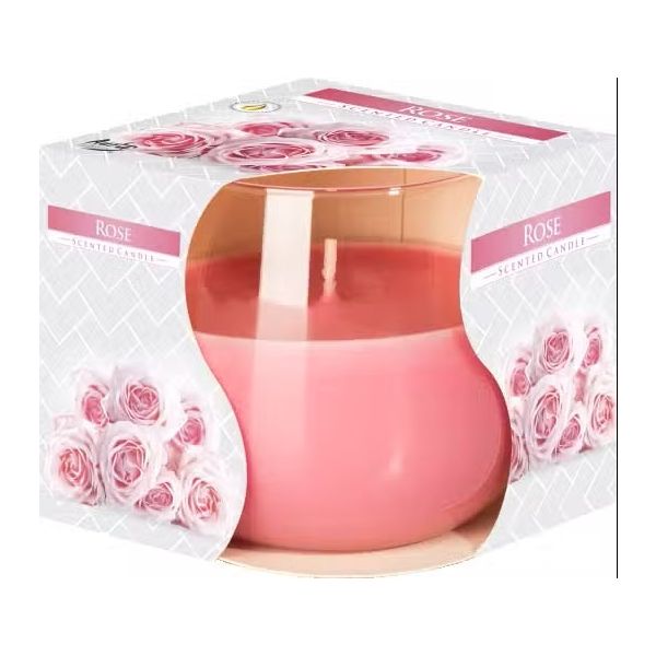 Scented Glass Jar Candle - Rose
