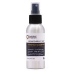Metallic 100ml spray bottle of Grapefruit & Rosemary Essential Oil Mist with black nozzle and white label.