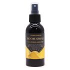 Luxury Oudh Room Spray in 120ml bottle with saffron, rose, and oud fragrance, styled for elegant interiors