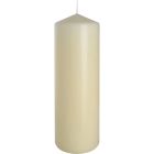 Tall ivory pillar candle, 80×250mm, smooth finish, photographed upright against neutral background