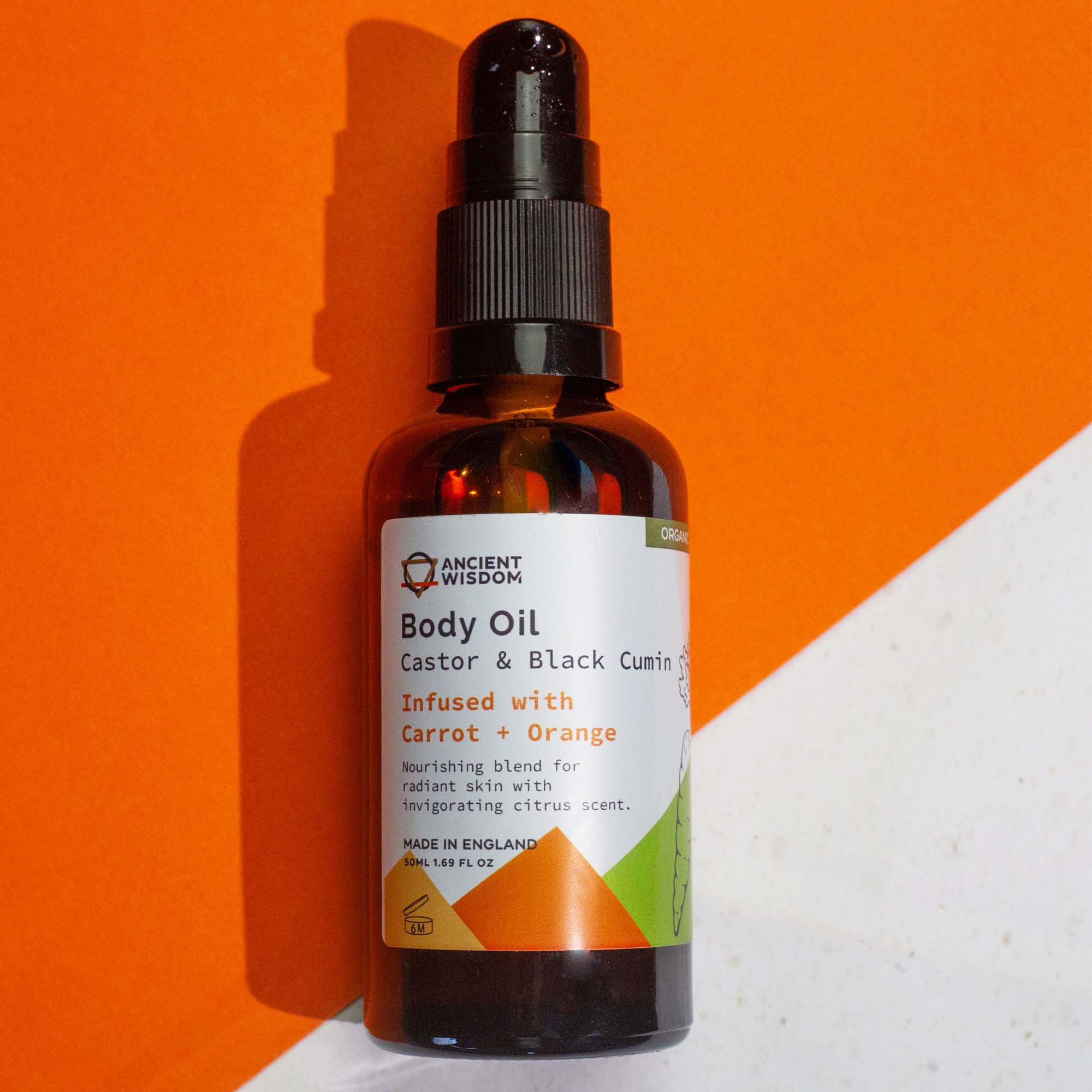 Organic Body Oil 50ml - Carrot & Orange - Image 2